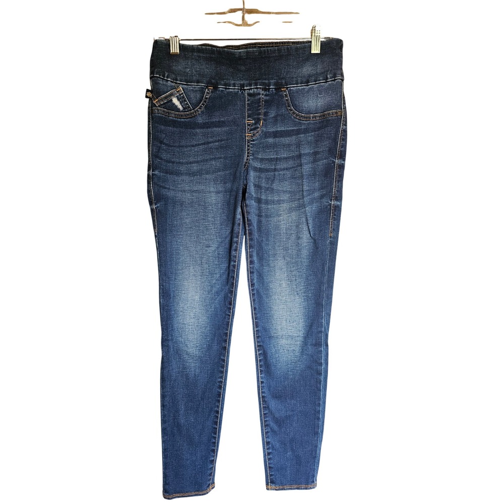 Rock & Republic Fever Pull On Skinny Jeans 8 M Blue Denim Rx Slimming Jeggings